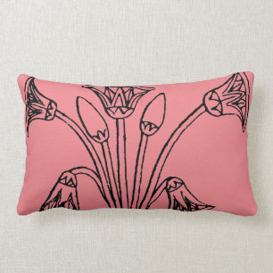 Egyptian Symbol: Lotus Lumbar Pillow