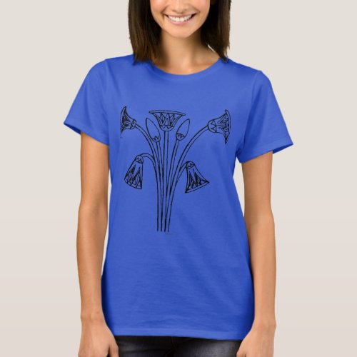 Egyptian Symbol Lotus T_Shirt