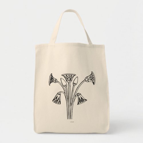 Egyptian Symbol Lotus Tote Bag