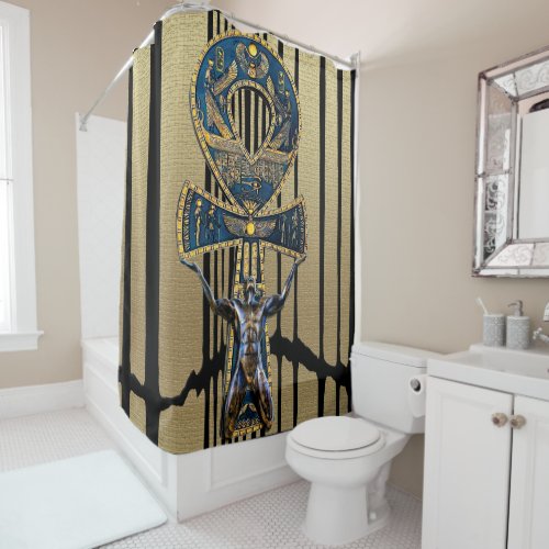 Egyptian Symbol of Life Shower Curtain