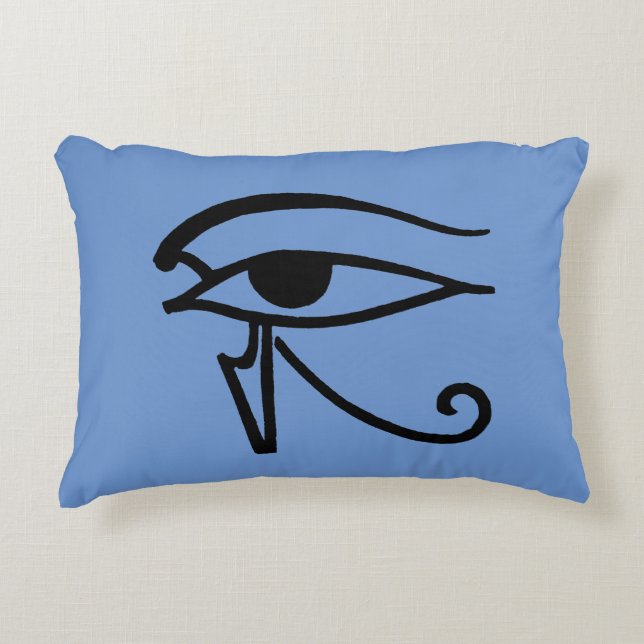 Egyptian Symbol: Utchat Accent Pillow (Front)
