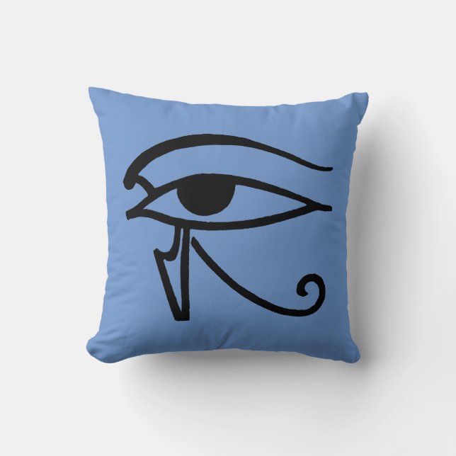Egyptian Symbol: Utchat Throw Pillow (Front)