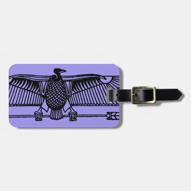Egyptian Symbol: Vulture Luggage Tag (Front Horizontal)
