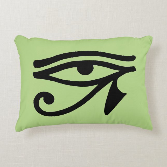 Egyptian Symbol: Wedjat Accent Pillow (Front)