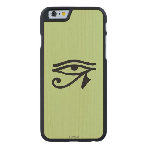 Egyptian Symbol Wedjat Carved Maple iPhone 6 Slim Case