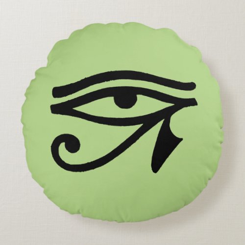 Egyptian Symbol Wedjat Round Pillow