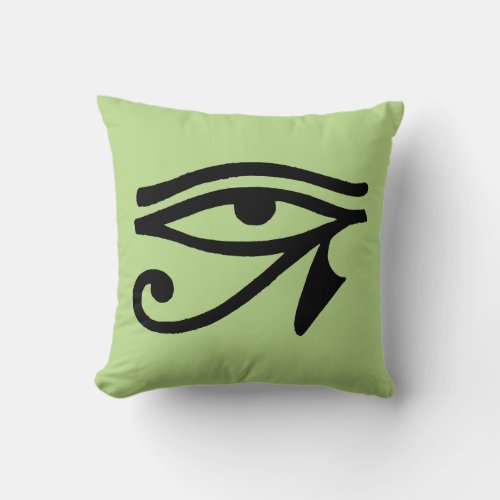 Egyptian Symbol Wedjat Throw Pillow