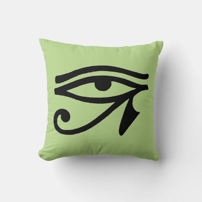 Egyptian Symbol: Wedjat Throw Pillow (Front)