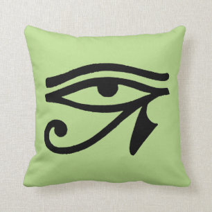 Egyptian Symbol: Wedjat Throw Pillow