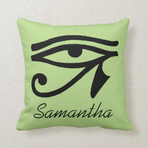 Egyptian Symbol: Wedjat Throw Pillow