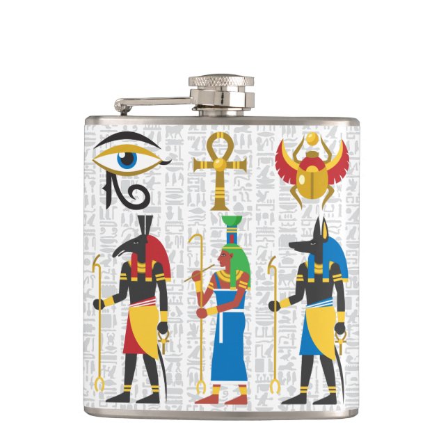 Egyptian Symbols Flask (Front)