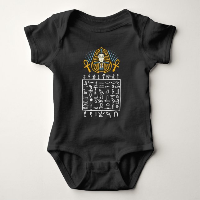 Egyptian Symbols Hieroglyphic Egypt Pharaoh Histor Baby Bodysuit (Front)
