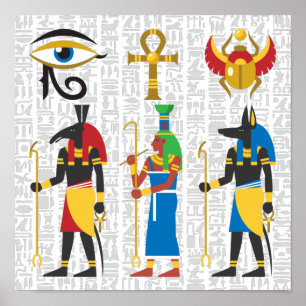 Egyptian Symbols Poster