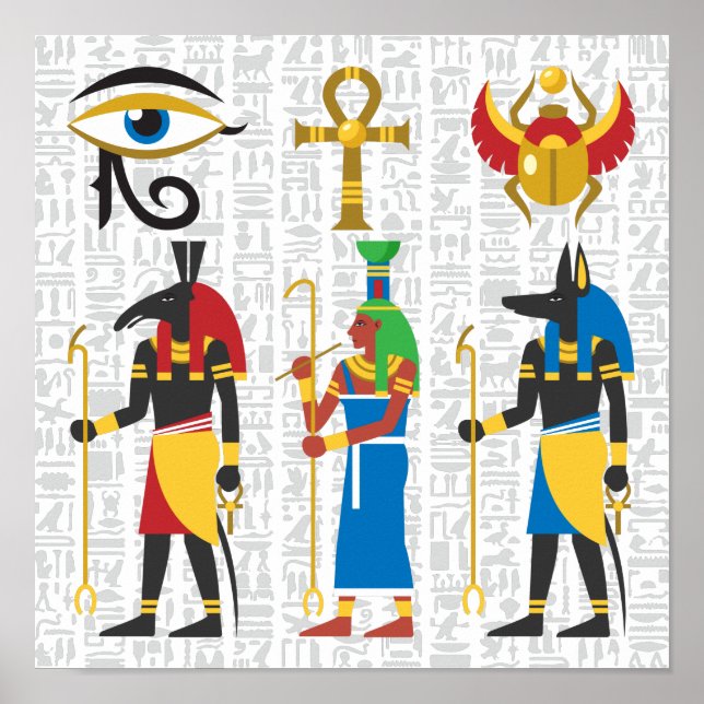Egyptian Symbols Poster (Front)