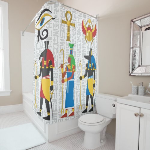 Egyptian Symbols Shower Curtain