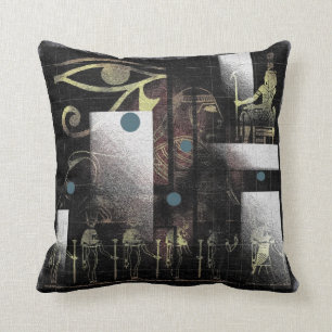 Egyptian Symbols Throw Pillow