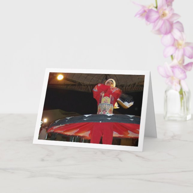 Egyptian Tanoura Dancing Portrait Card (Orchid)