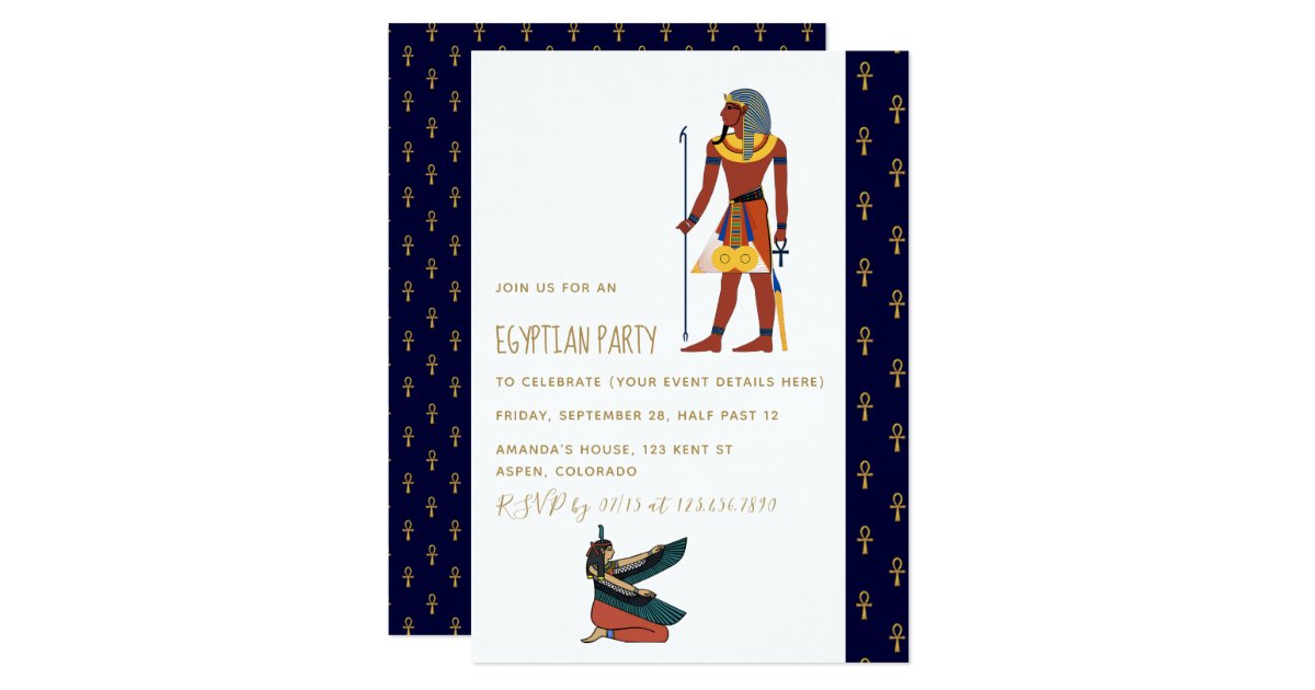 Egyptian Themed Party Invitation | Zazzle.com