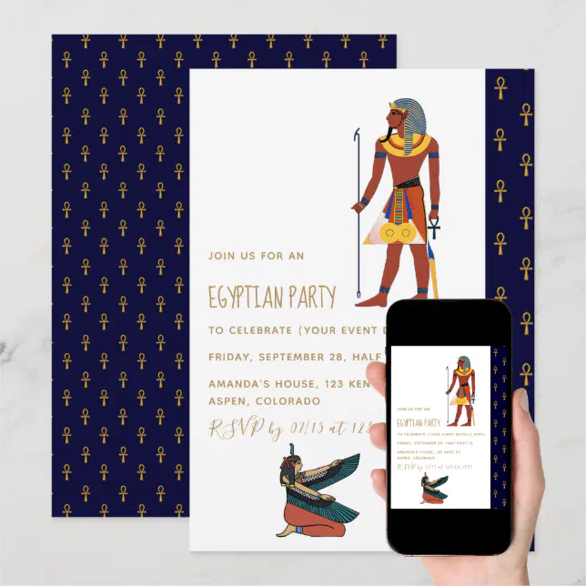 Egyptian Themed Party Invitation | Zazzle