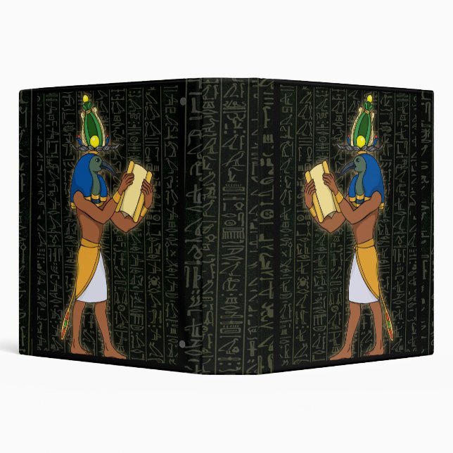 Egyptian Thoth and Hieroglyphs Binder (Background)