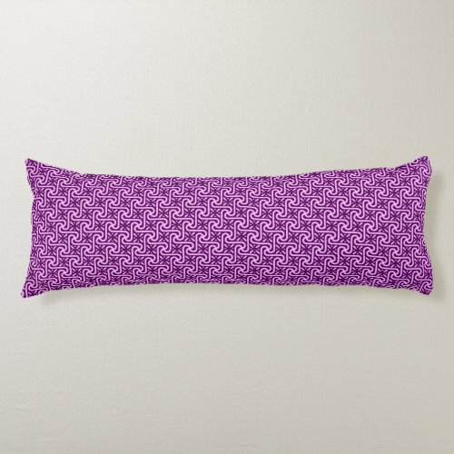 Egyptian tile pattern amethyst and orchid body pillow