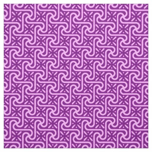 Egyptian tile pattern, amethyst and orchid fabric