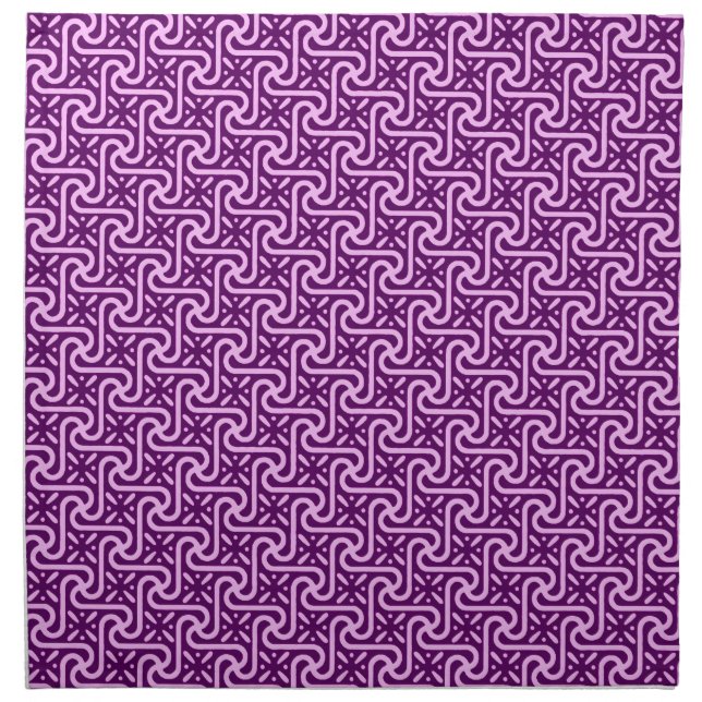 Egyptian tile pattern, amethyst and orchid napkin (Front)