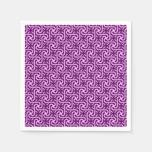 Egyptian tile pattern, amethyst and orchid paper napkins