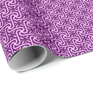 Egyptian tile pattern, amethyst and orchid wrapping paper