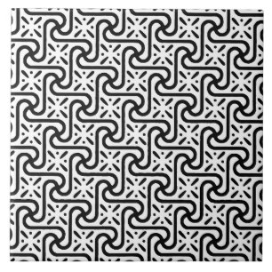 Egyptian tile pattern, black and white