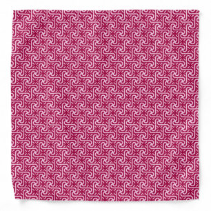 Egyptian tile pattern, burgundy and pink bandana