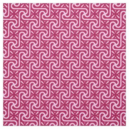 Egyptian tile pattern, burgundy and pink fabric