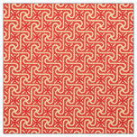 Egyptian tile pattern, coral orange fabric