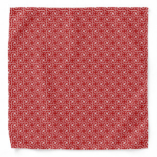Egyptian tile pattern, dark red and white bandana