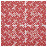 Egyptian tile pattern, dark red and white fabric