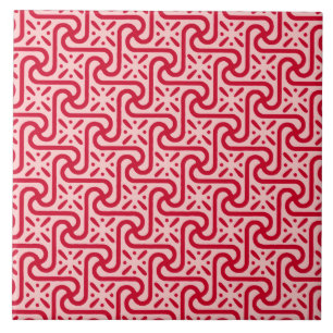 Egyptian tile pattern, deep and light pink
