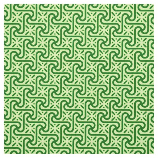 Egyptian tile pattern, emerald and lime green fabric
