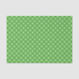 Egyptian Tile Pattern, Emerald and Lime Green Tissue Paper