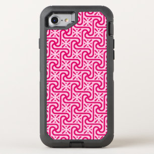 Egyptian tile pattern, fuchsia pink OtterBox defender iPhone SE/8/7 case