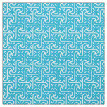 Egyptian tile pattern, turquoise and white fabric