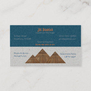 Egyptian Topaz Golden Pyramid Abstract Art Business Card