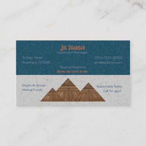 Egyptian Topaz Golden Pyramid Abstract Art Business Card Templates