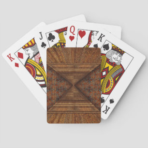 Egyptian Topaz Golden Pyramid Abstract Art Poker Cards