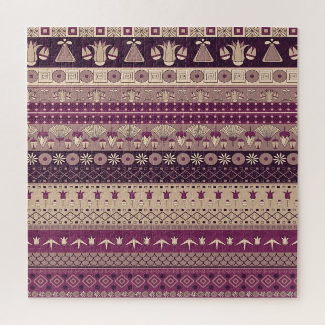 Egyptian Tribal: Ancient Seamless Jigsaw Puzzle (Vertical)
