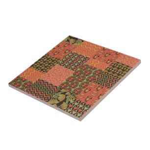 Egyptian Tribal Faux Patchwork Ceramic Tile