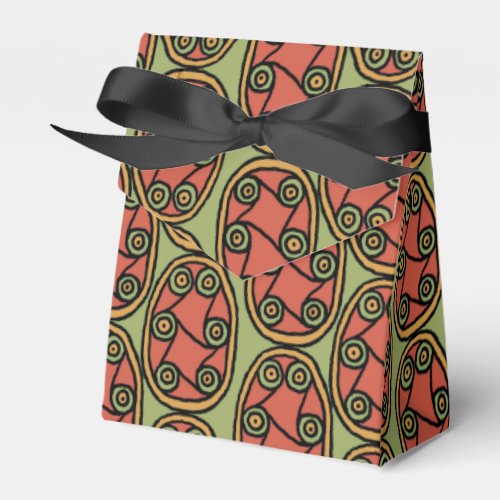 Egyptian Tribal Shield on Green Tent Favor Bag Favor Boxes