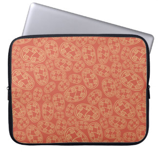 Egyptian Tribal Shields on Red Laptop Sleeve