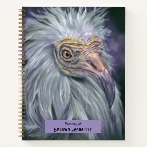 Egyptian Vulture Art Personalized Notebook