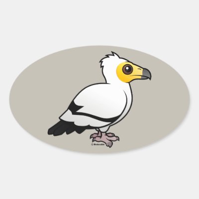 Egyptian Vulture Oval Sticker