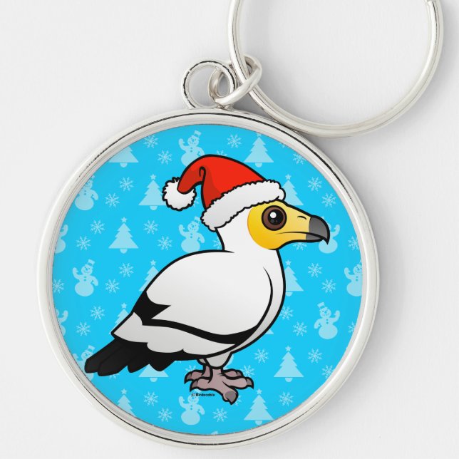 Egyptian Vulture Santa Keychain (Front)